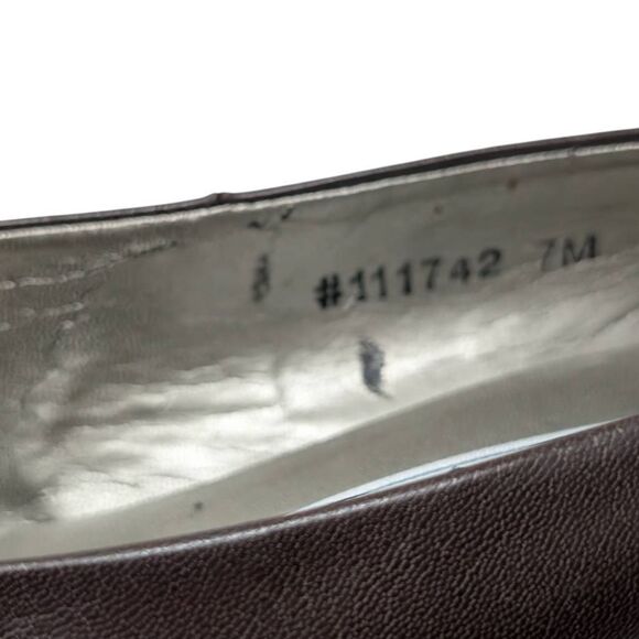 Ross Hommerson 7 Dark Brown Comfort Heels NWD Pumps Vintage Career Librarian - Picture 10 of 11